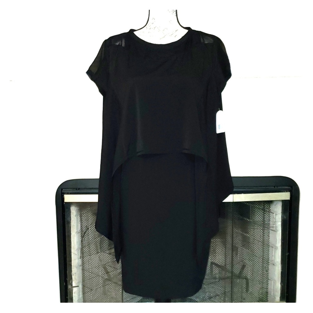 NWT♡ JESSICA SIMPSON BLACK COCKTAIL CAPE DRESS